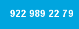922 989 22 79 922 989 22 79